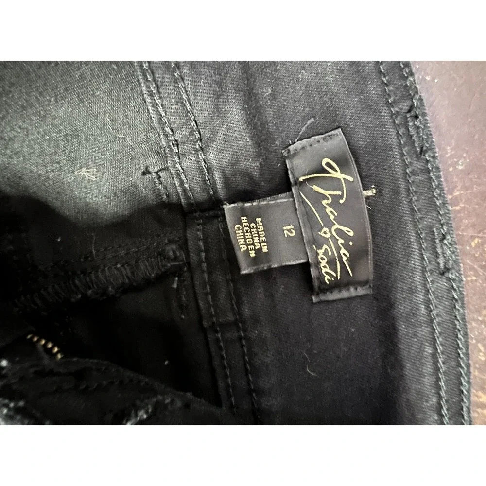 NWT  Toledo|‎ Size 12 | Deep Black W/ Gold Accents |Straight Women's Jeans
